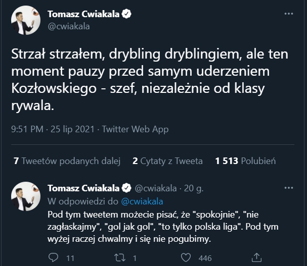 Tomasz Ćwiąkała o bramce Kacpra Kozłowskiego!